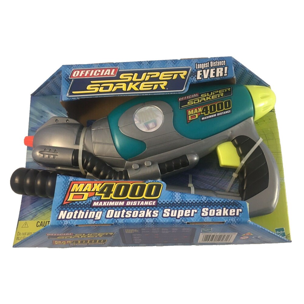 Vintage Super Soaker Max-D 4000 Squirt Gun Pistol NEW in Box-Larami Hasbro 2002